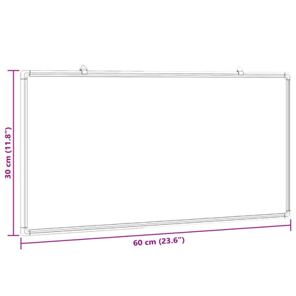 Magnetisches Whiteboard 60x30x1,7 cm Aluminium