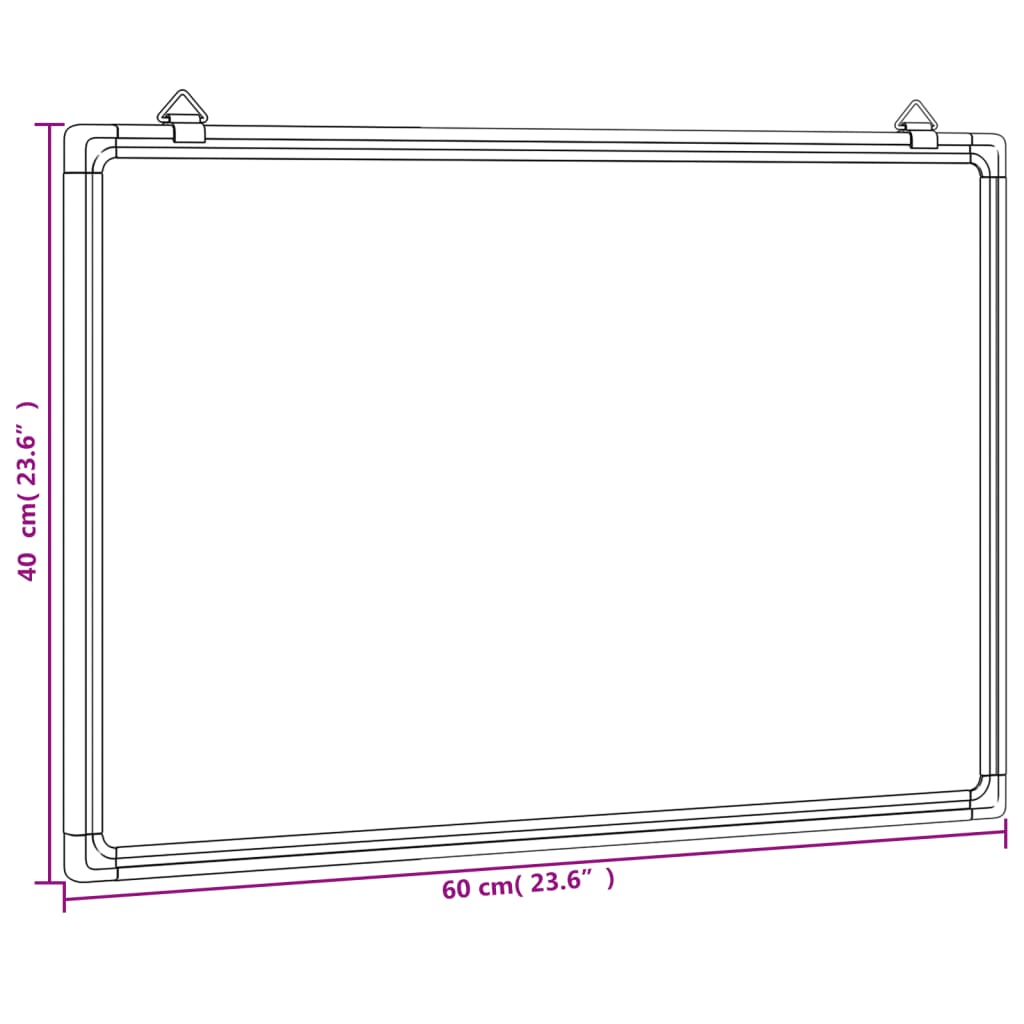 Magnetisches Whiteboard 60x40x1,7 cm Aluminium