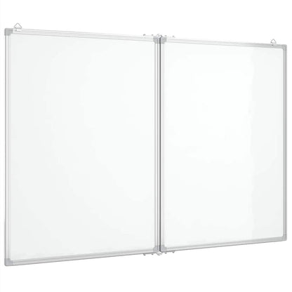 Magnetisches Whiteboard Klappbar 120x100x1,7 cm Aluminium