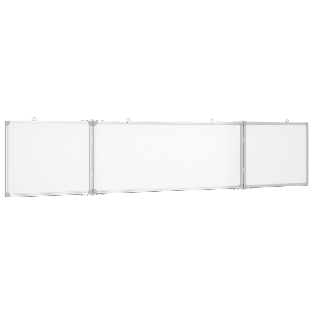Magnetisches Whiteboard Klappbar 200x40x1,7 cm Aluminium