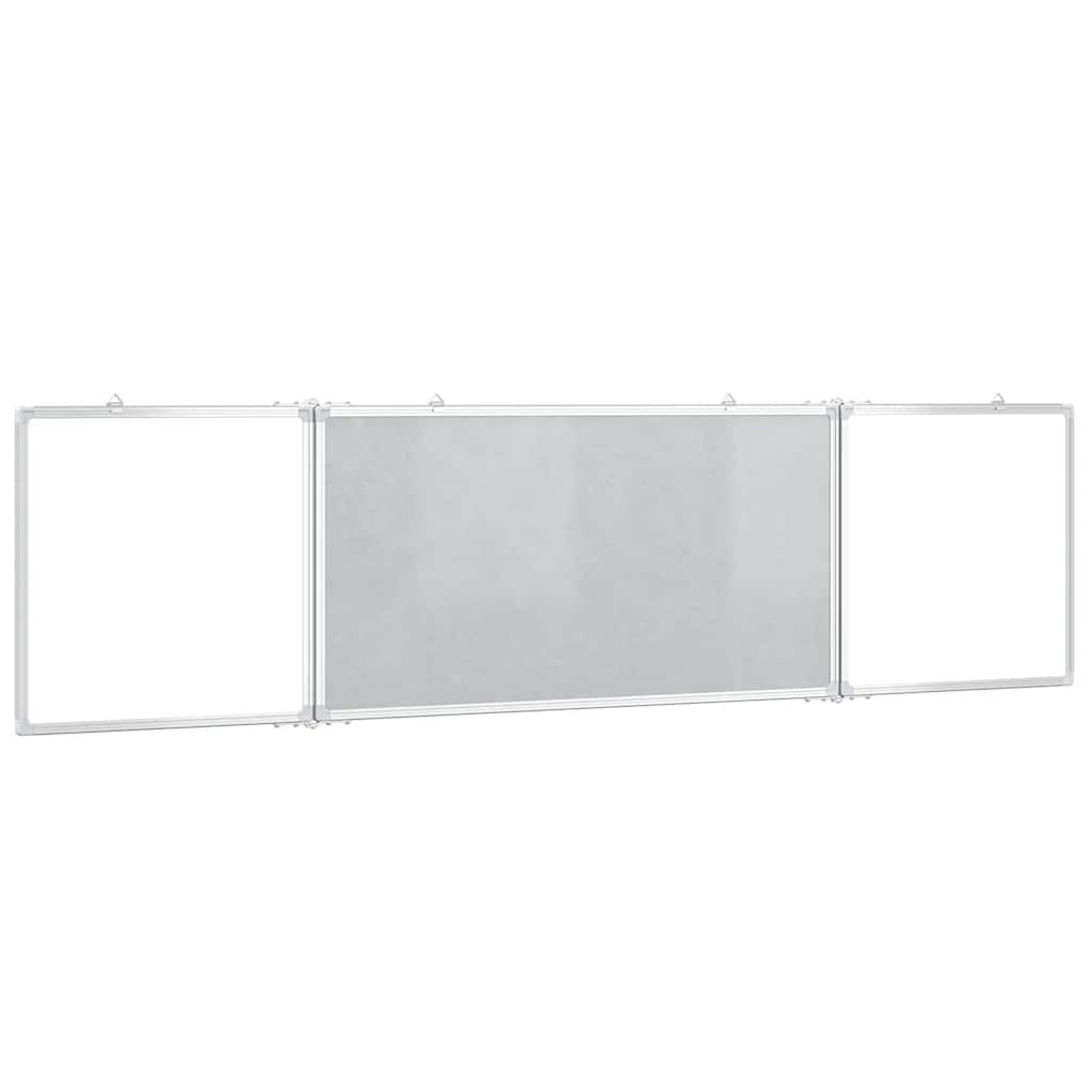 Magnetisches Whiteboard Klappbar 200x50x1,7 cm Aluminium
