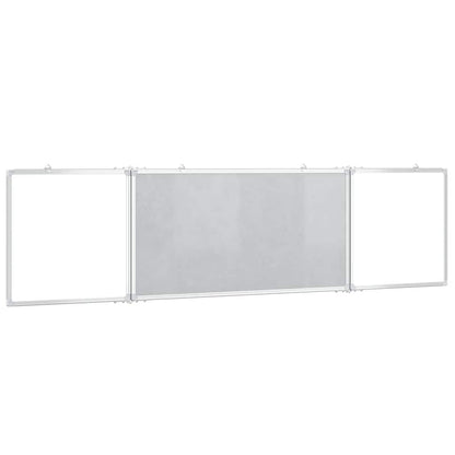 Magnetisches Whiteboard Klappbar 200x50x1,7 cm Aluminium