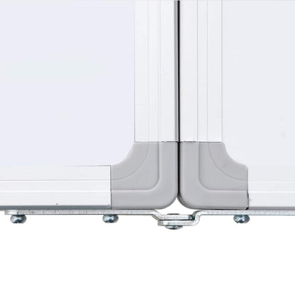 Magnetisches Whiteboard Klappbar 200x60x1,7 cm Aluminium