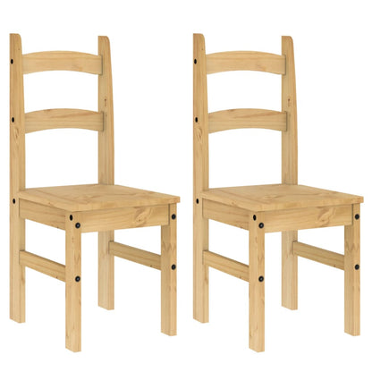 Spisestuestole 2 stk 40x46x99 cm massivt fyrretræ