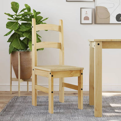 Spisestuestole 2 stk 40x46x99 cm massivt fyrretræ