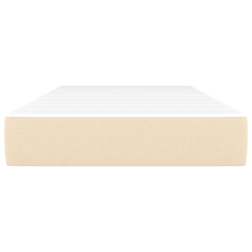 Taschenfederkernmatratze Creme 120x190x20 cm Stoff