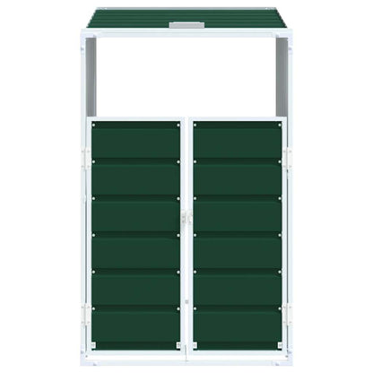 Mülltonnenbox für 1 Tonne Grün 72x81x115 cm Stahl