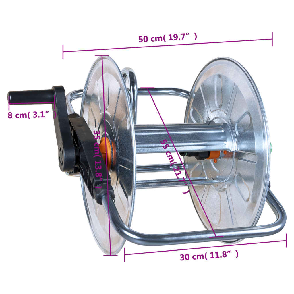 Slangetromle vægmontering til 50m 1/2" eller 35m 3/4" slange
