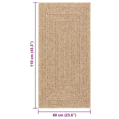 Teppich ZIZUR 60x110 cm Jute-Optik Indoor und Outdoor