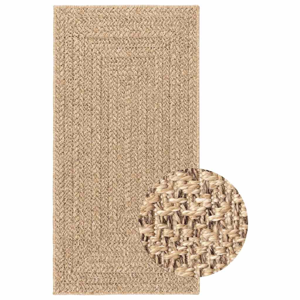 Teppich ZIZUR 100x200 cm Jute-Optik Indoor und Outdoor