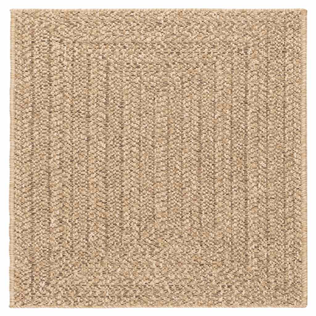Teppich ZIZUR 120x120 cm Jute-Optik Indoor und Outdoor