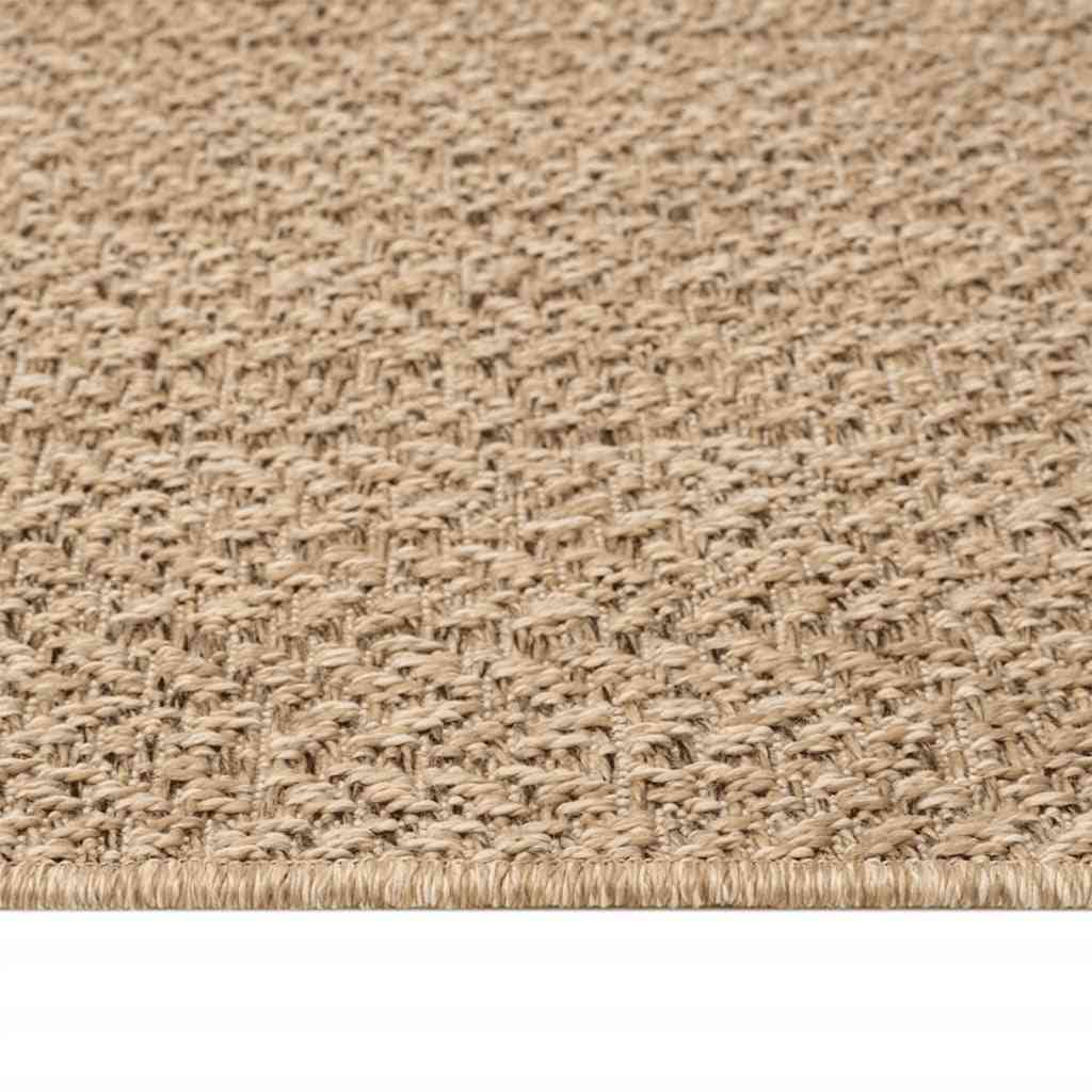 Teppich ZIZUR 120x120 cm Jute-Optik Indoor und Outdoor