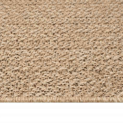 Teppich ZIZUR 120x120 cm Jute-Optik Indoor und Outdoor