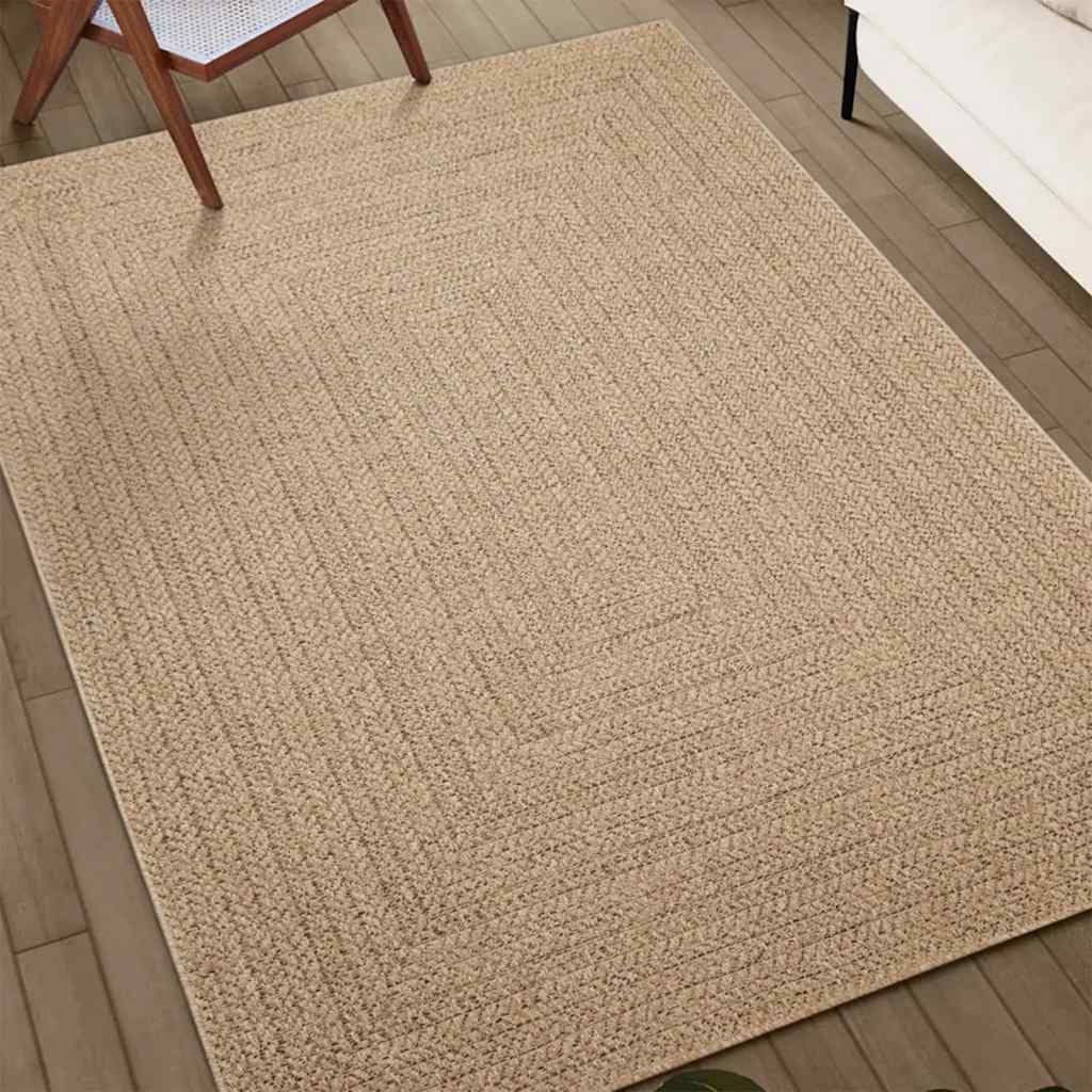Teppich ZIZUR 200x200 cm Jute-Optik Indoor und Outdoor