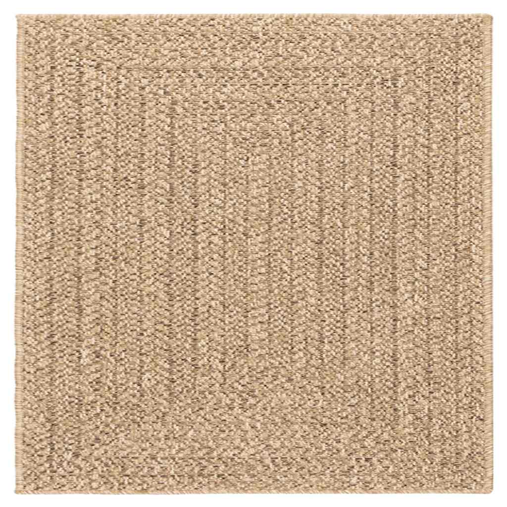 Teppich ZIZUR 200x200 cm Jute-Optik Indoor und Outdoor