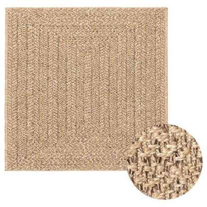 Teppich ZIZUR 240x240 cm Jute-Optik Indoor und Outdoor
