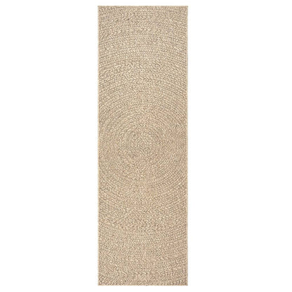 Teppich ZIZUR 80x200 cm Jute-Optik Indoor und Outdoor