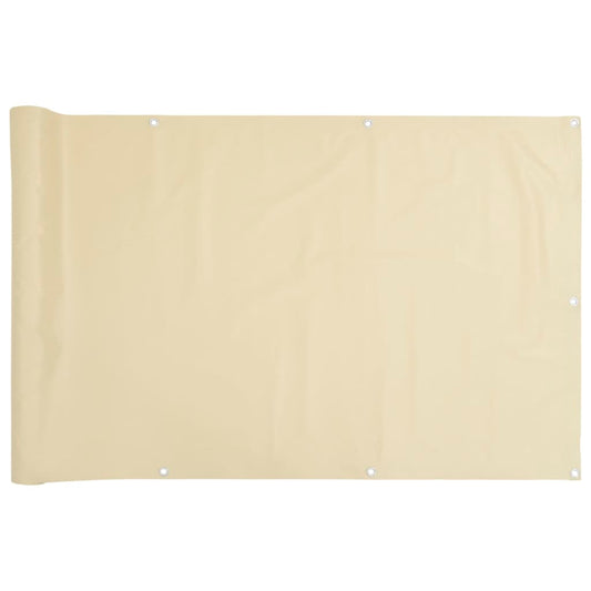 Balkon-Sichtschutz Creme 400x90 cm PVC