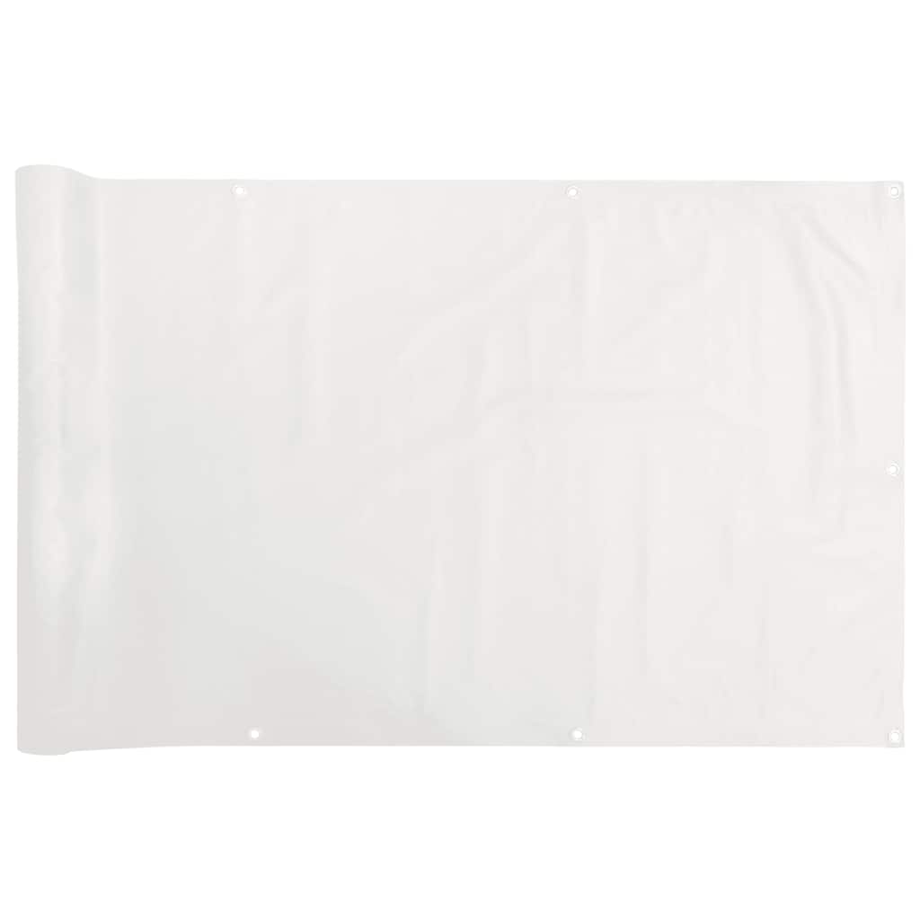 Balkon-Sichtschutz Weiß 300x90 cm PVC