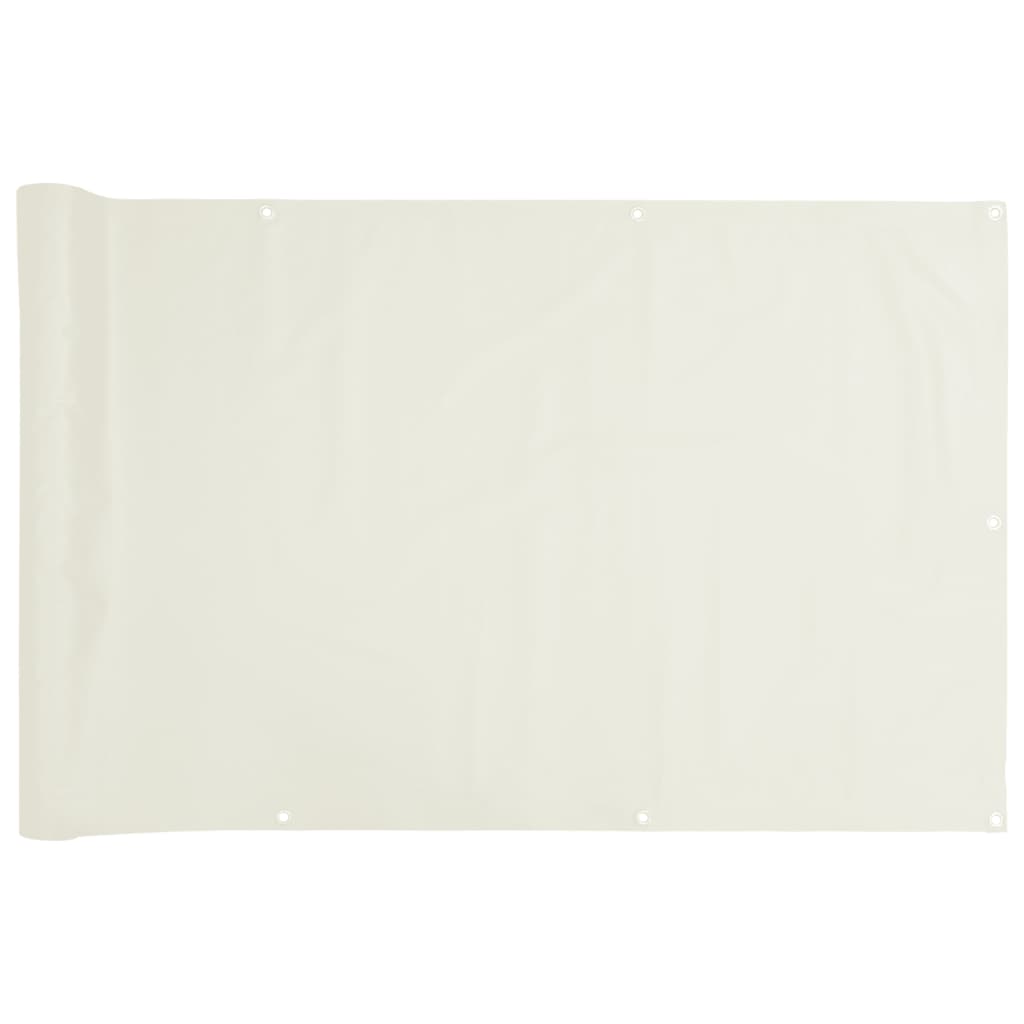 Balkon-Sichtschutz Weiß 500x90 cm PVC