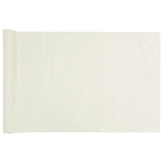 Balkon-Sichtschutz Weiß 1000x120 cm PVC