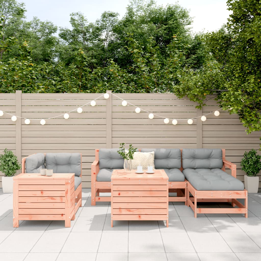 7-tlg. Garten-Sofagarnitur Massivholz Douglasie