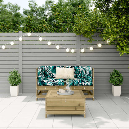 3-tlg. Garten-Sofagarnitur Kiefernholz Imprägniert