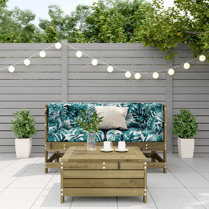 3-tlg. Garten-Lounge-Set mit Kissen Kiefernholz Imprägniert