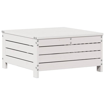 4-tlg. Garten-Lounge-Set mit Kissen Weiß Massivholz Kiefer