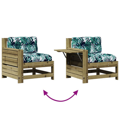 5-tlg. Garten-Lounge-Set mit Kissen Imprägniertes Kiefernholz