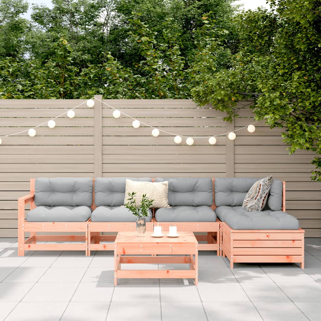 6-tlg. Garten-Sofagarnitur Massivholz Douglasie