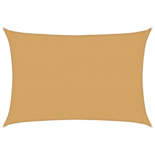 Sonnensegel 160 g/m² Rechteckig Sandfarben 2,5x4 m HDPE