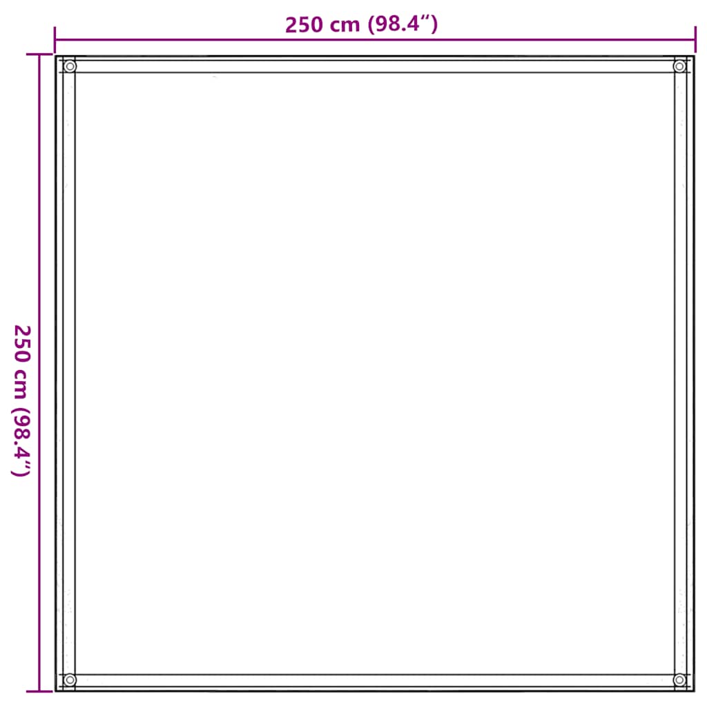 Zeltteppich Hellgrün 250x250 cm HDPE