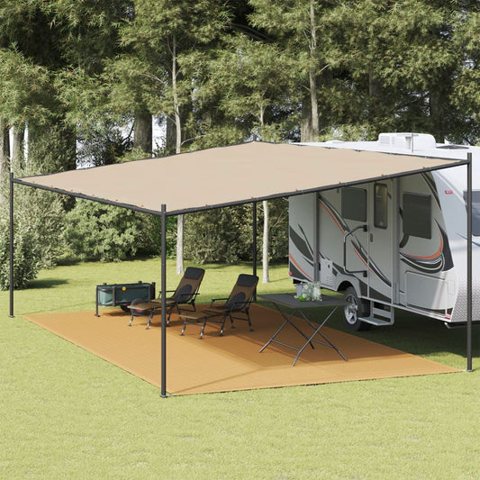 Zeltteppich Sandfarbe 400x700 cm HDPE