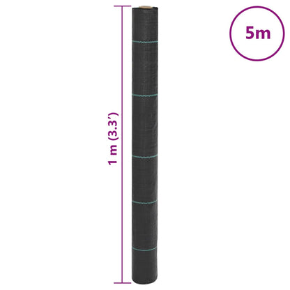 Unkrautvlies Schwarz 1x5 m PP
