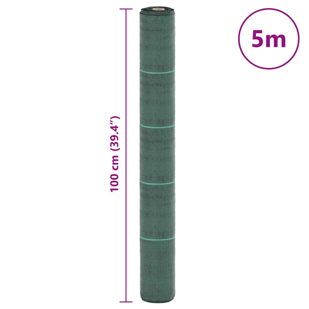 Unkrautvlies Grün 1x5 m PP