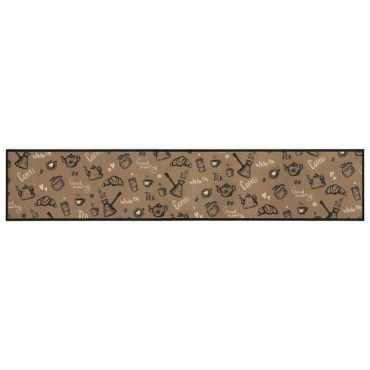 Küchenteppich Waschbar Morgen Braun 60x300 cm Samt