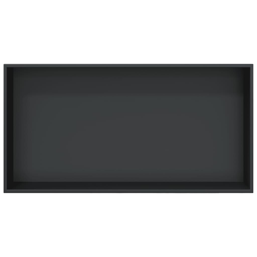 Duschnische Mattschwarz 62x32x9 cm Edelstahl