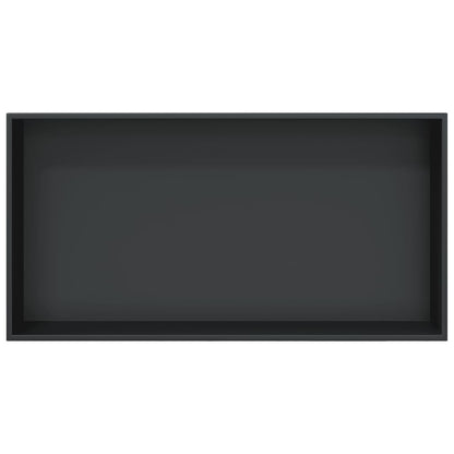 Duschnische Mattschwarz 62x32x9 cm Edelstahl