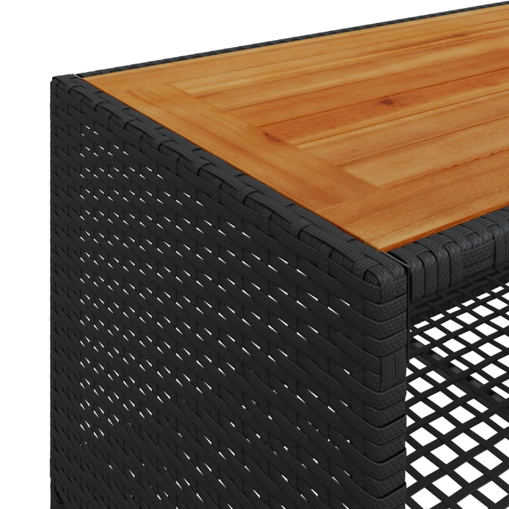 4-tlg. Garten-Sofagarnitur mit Kissen Schwarz Poly Rattan