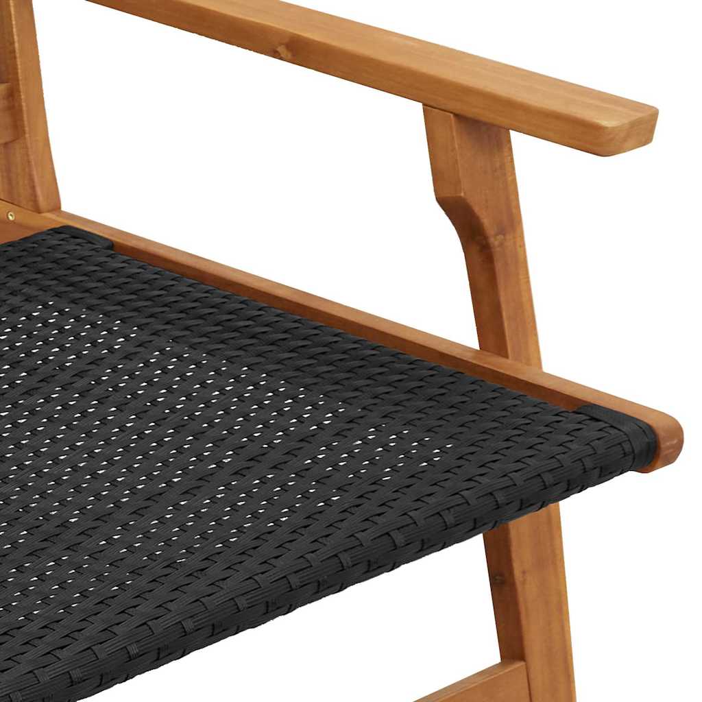 Gartenstühle mit Tisch 3 pcs Schwarz 45 x 45 x 40 cm