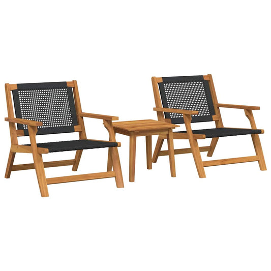 Gartenstühle mit Tisch 3 pcs Schwarz 45 x 45 x 40 cm