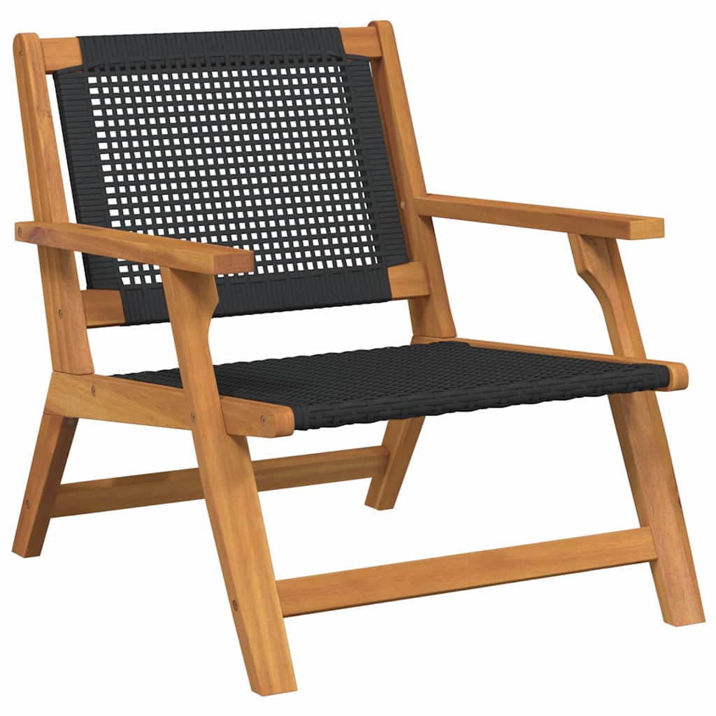 Gartenstühle mit Tisch 3 pcs Schwarz 45 x 45 x 40 cm