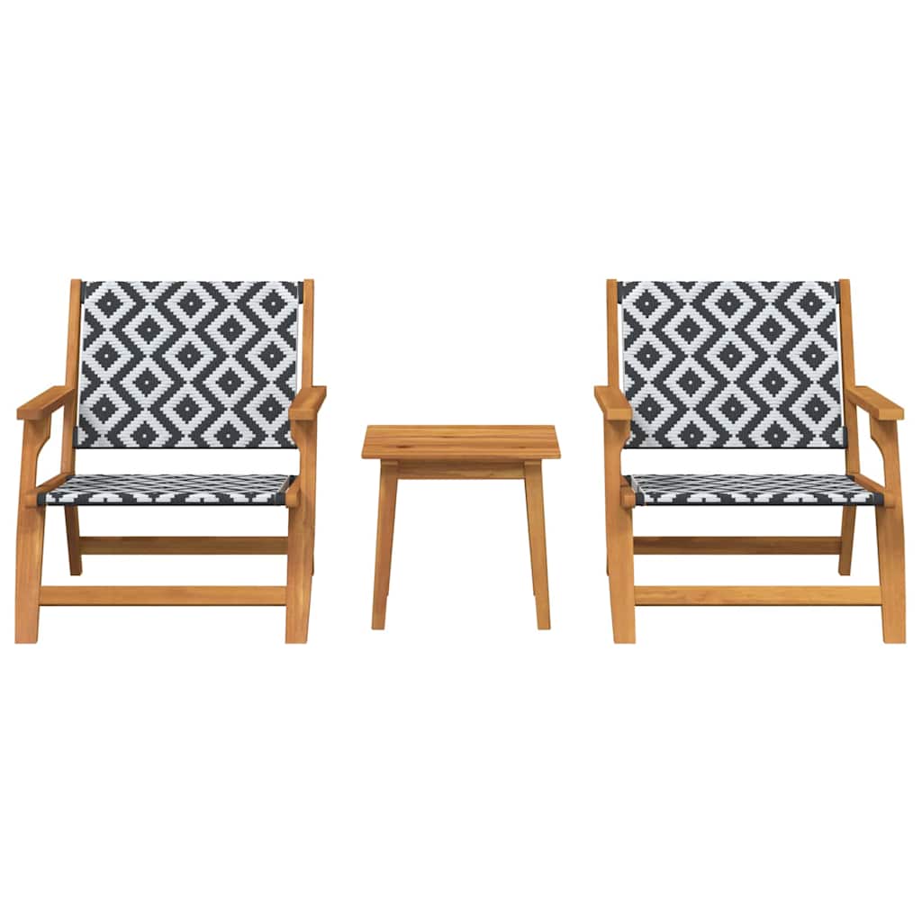 Gartenstühle mit Tisch 3 pcs Schwarz 45 x 45 x 40 cm