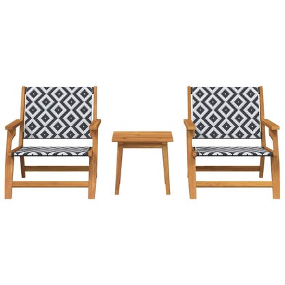 Gartenstühle mit Tisch 3 pcs Schwarz 45 x 45 x 40 cm