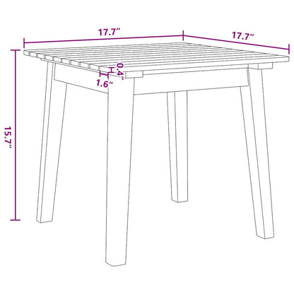 Gartenstühle mit Tisch 3 pcs Schwarz 45 x 45 x 40 cm