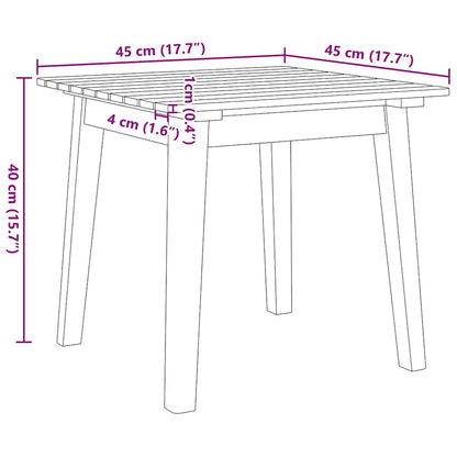 Gartenstühle mit Tisch 3 pcs Schwarz 45 x 45 x 40 cm