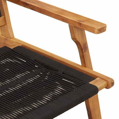 Gartenstühle mit Tisch 3 pcs Schwarz 45 x 45 x 40 cm