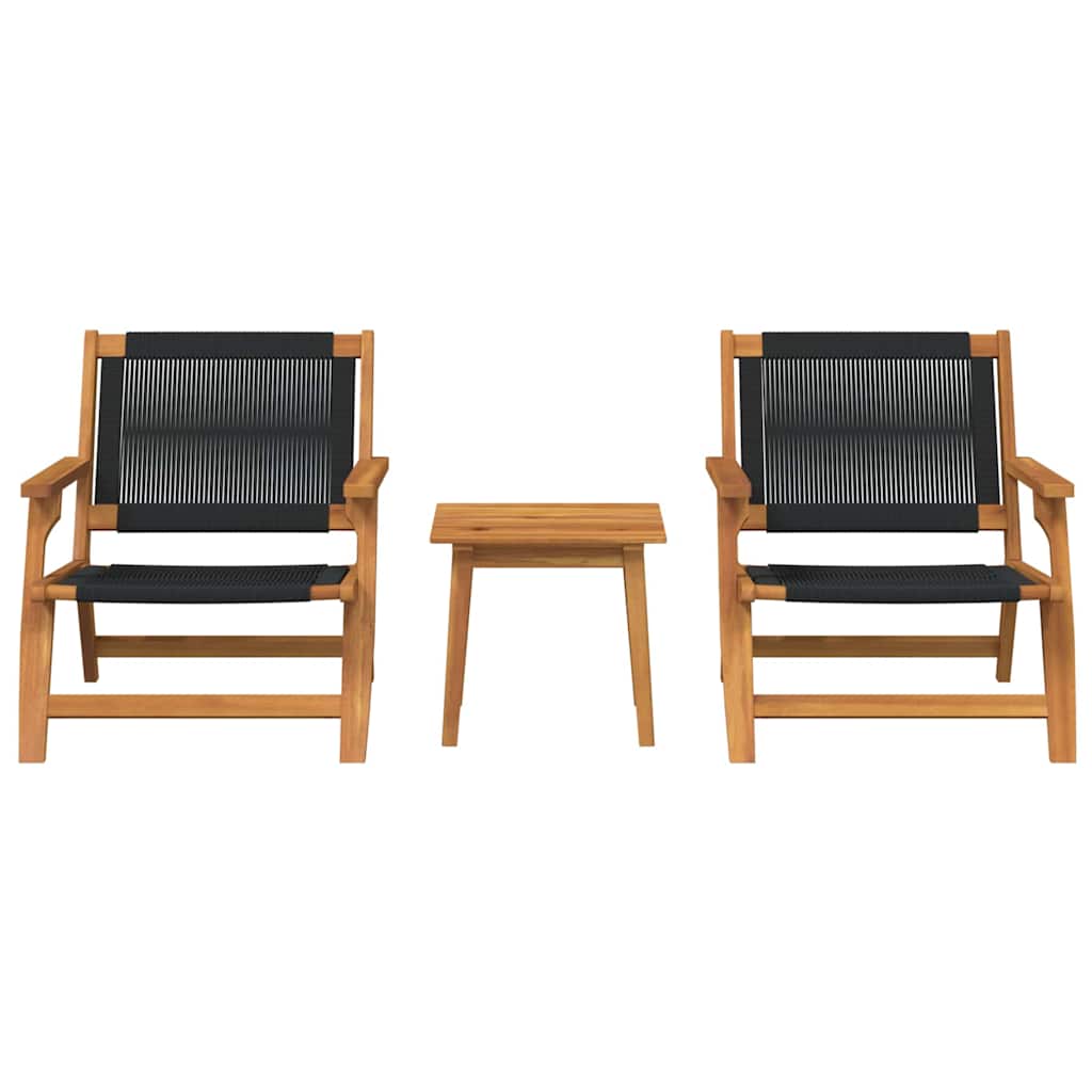 Gartenstühle mit Tisch 3 pcs Schwarz 45 x 45 x 40 cm