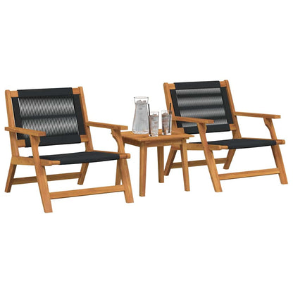 Gartenstühle mit Tisch 3 pcs Schwarz 45 x 45 x 40 cm